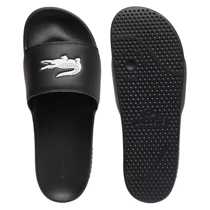 Men's Serve Slide 0.0 Black and White-Footwear-Lacoste-49CMA0041-312-2_94302e80-1d8e-4af2-ba74-a25643432acb-Tennis Express