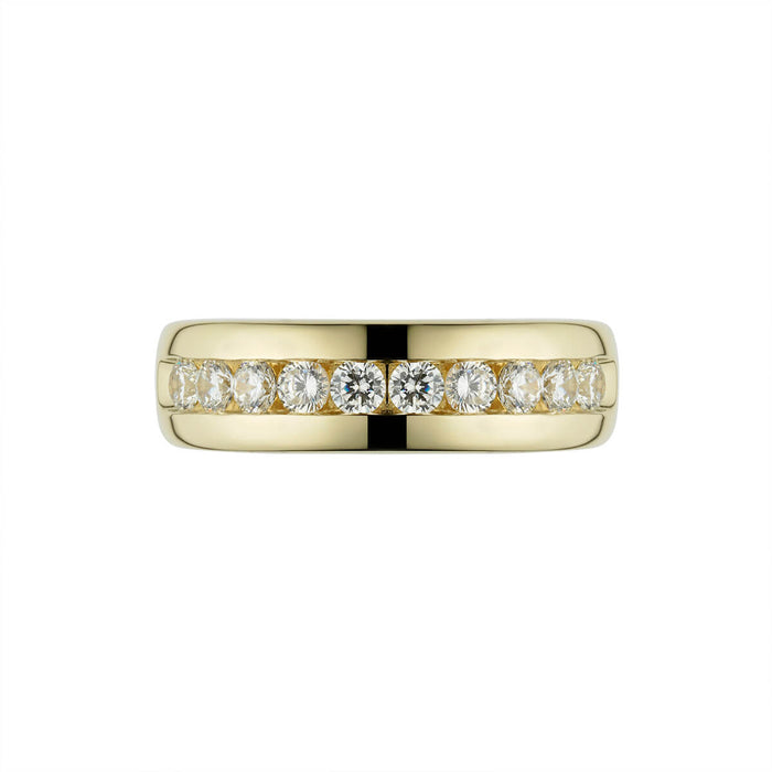 Mens Ten-Stone Channel-Set Wedding Band-ring-lirysjewelry