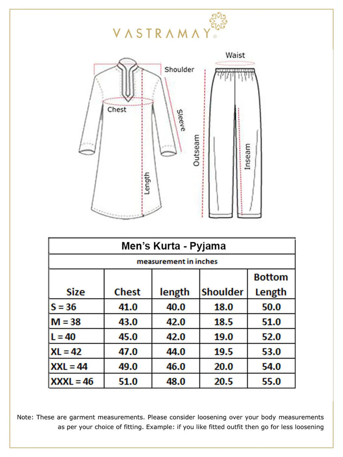 Men's Yellow Embroidered Kurta Pyjama Set