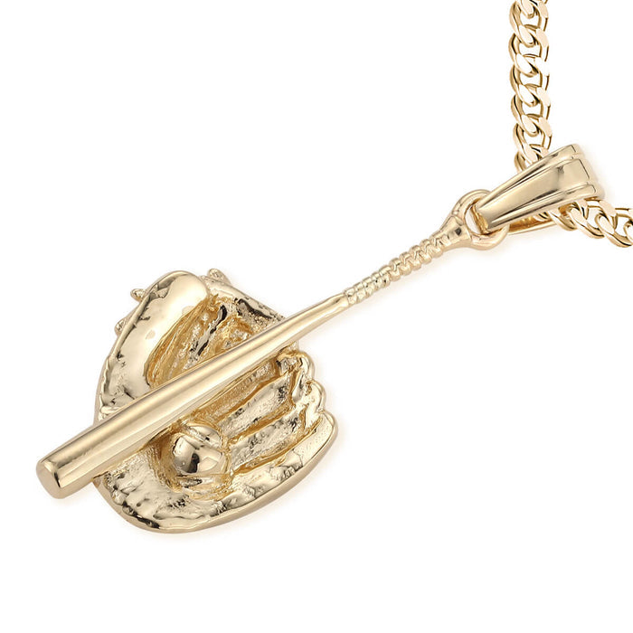 Micro Baseball Glove & Bat Pendant