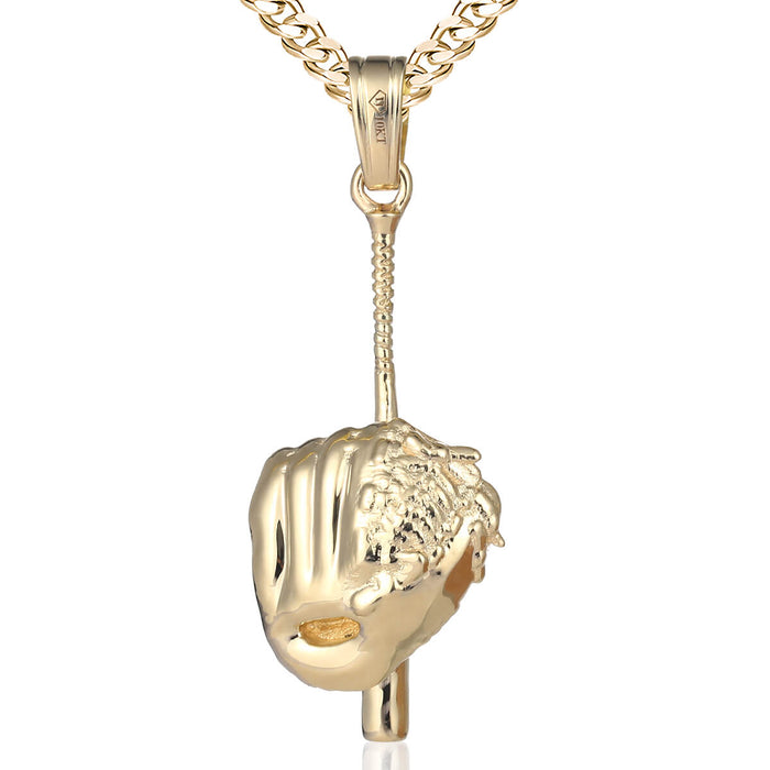 Micro Baseball Glove & Bat Pendant