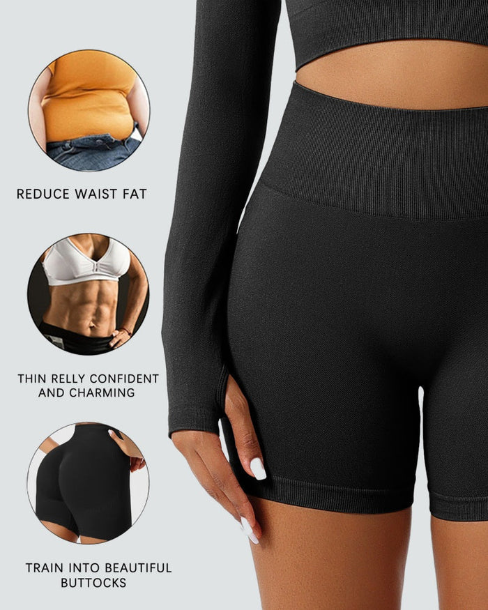 Mid-rise Tummy Control Hip Lift Thin Style Shaping Shorts  - By Qivii