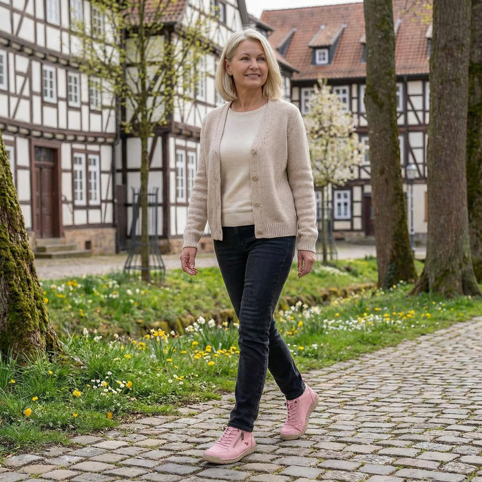 Mila  – Komfortable orthopädische Sneakers + Reißverschluss  - By Qivii