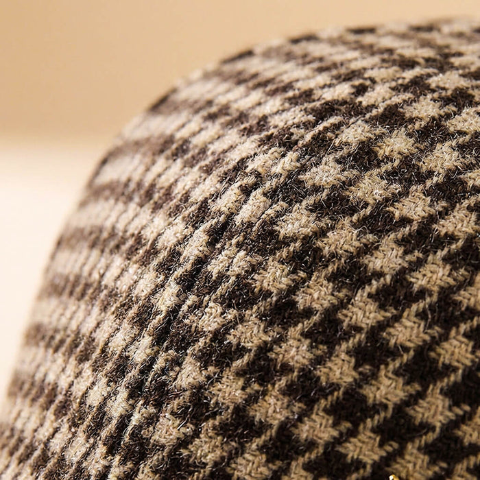 Miller Wool Houndstooth Cap  - By Qivii