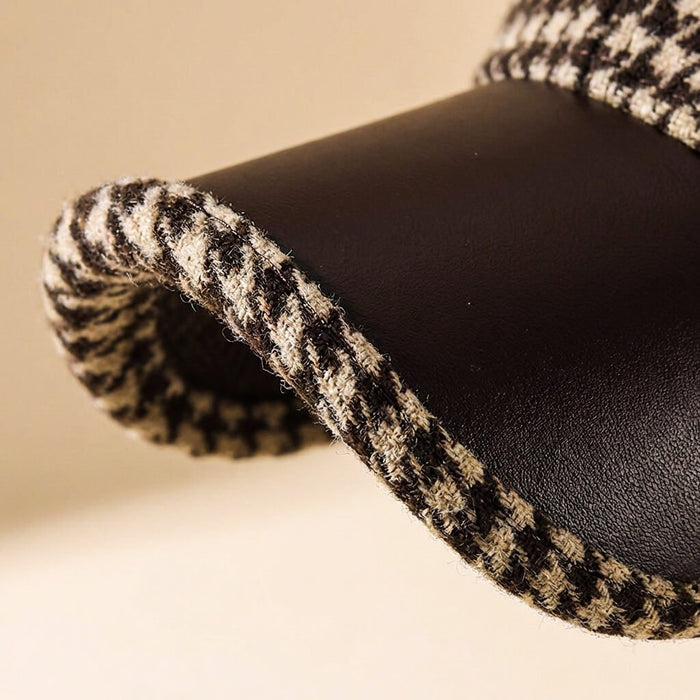 Miller Wool Houndstooth Cap  - By Qivii