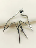 Miya Silver Bird Brooch