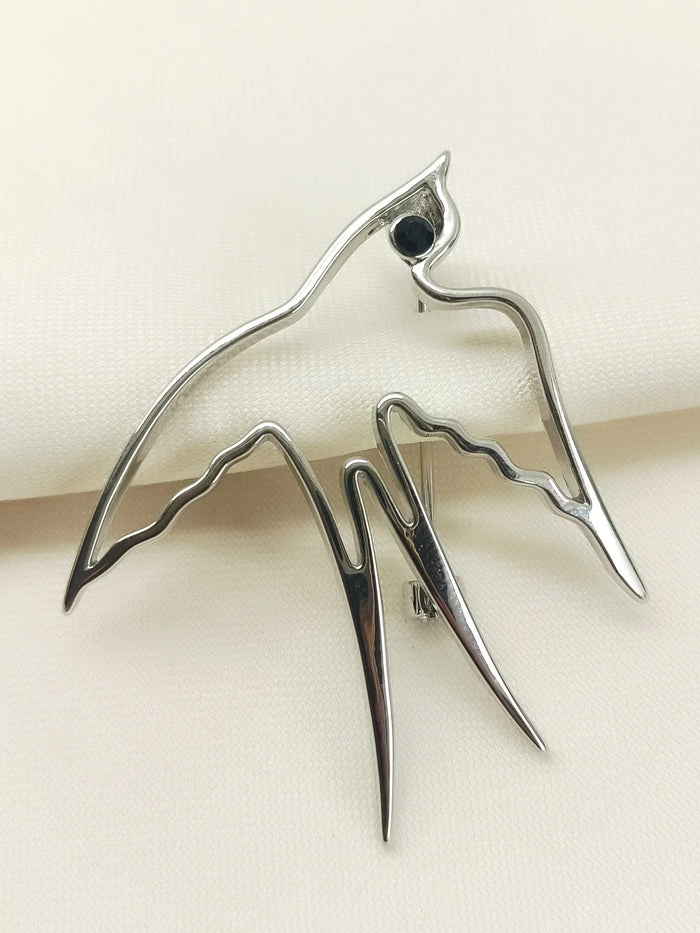 Miya Silver Bird Brooch