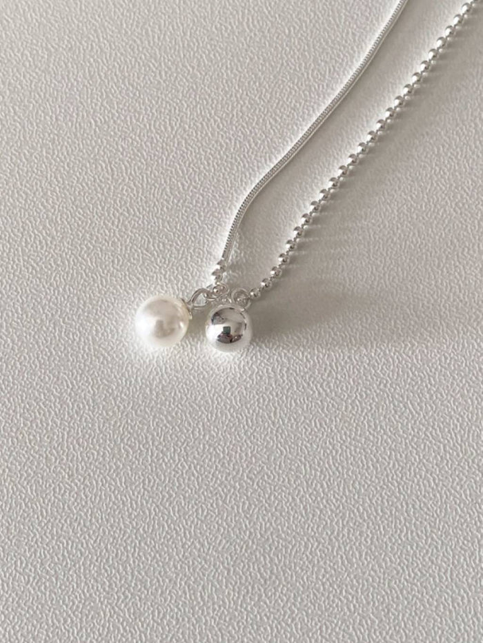 N1195 Faux Pearl Beaded Necklace
