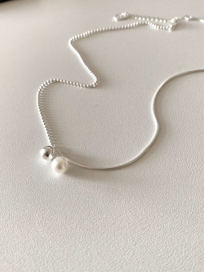 N1195 Faux Pearl Beaded Necklace