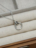 N1315 Knotted Large Circle Long Necklace