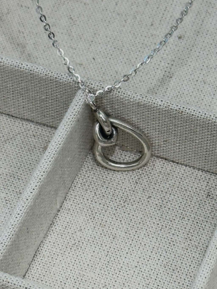 N1315 Knotted Large Circle Long Necklace