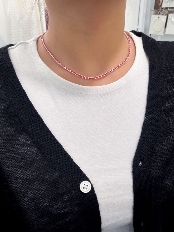 N1350 Silver Chain and Rope Necklace