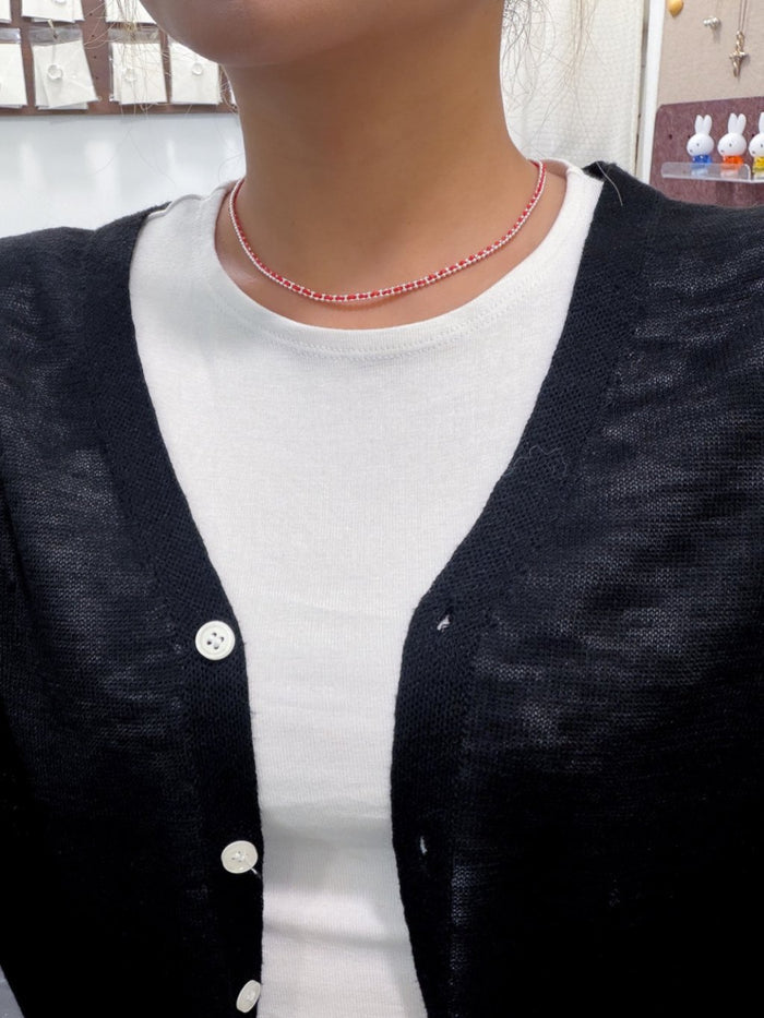 N1350 Silver Chain and Rope Necklace