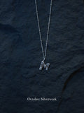 N1359 Handmade Zircon Initial Necklace