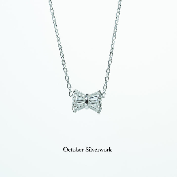 N1362 Zircon Bow Necklace