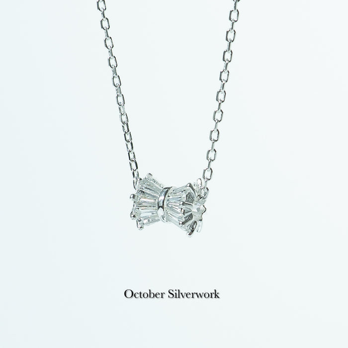 N1362 Zircon Bow Necklace