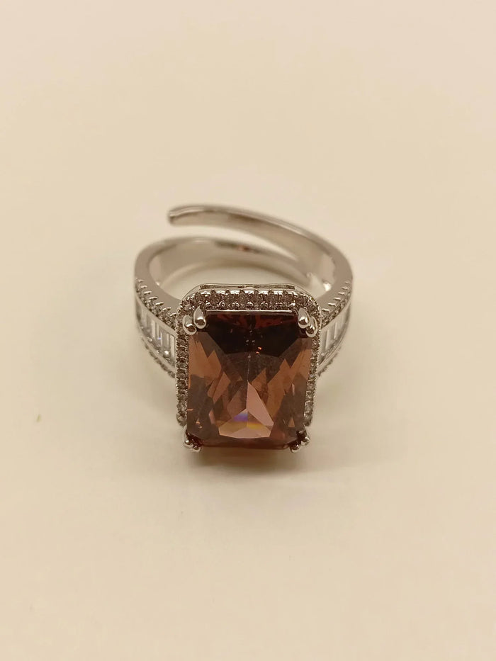 Nadezdha Rosewood American Diamond Finger Ring