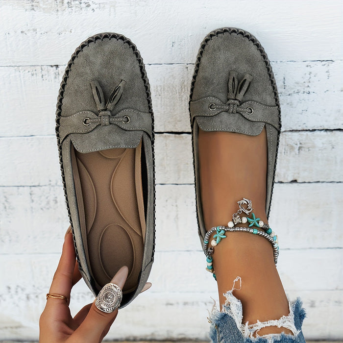 Nadine - Klassische Loafers mit Quasten-Detail  - By Qivii