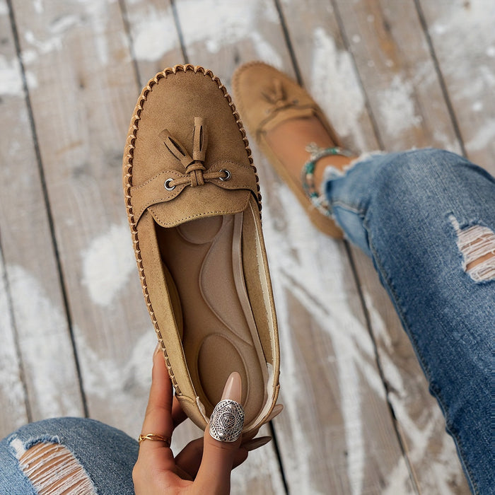 Nadine - Klassische Loafers mit Quasten-Detail  - By Qivii