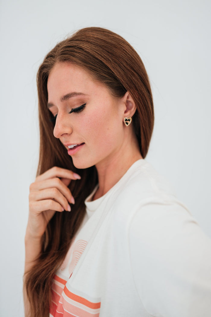 Naomi Leopard Print Stud Earrings - Final Sale