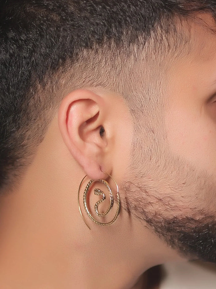 Navdha Golden Western Earrings