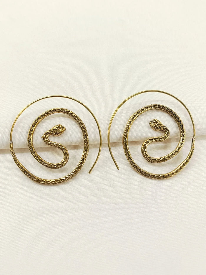 Navdha Golden Western Earrings