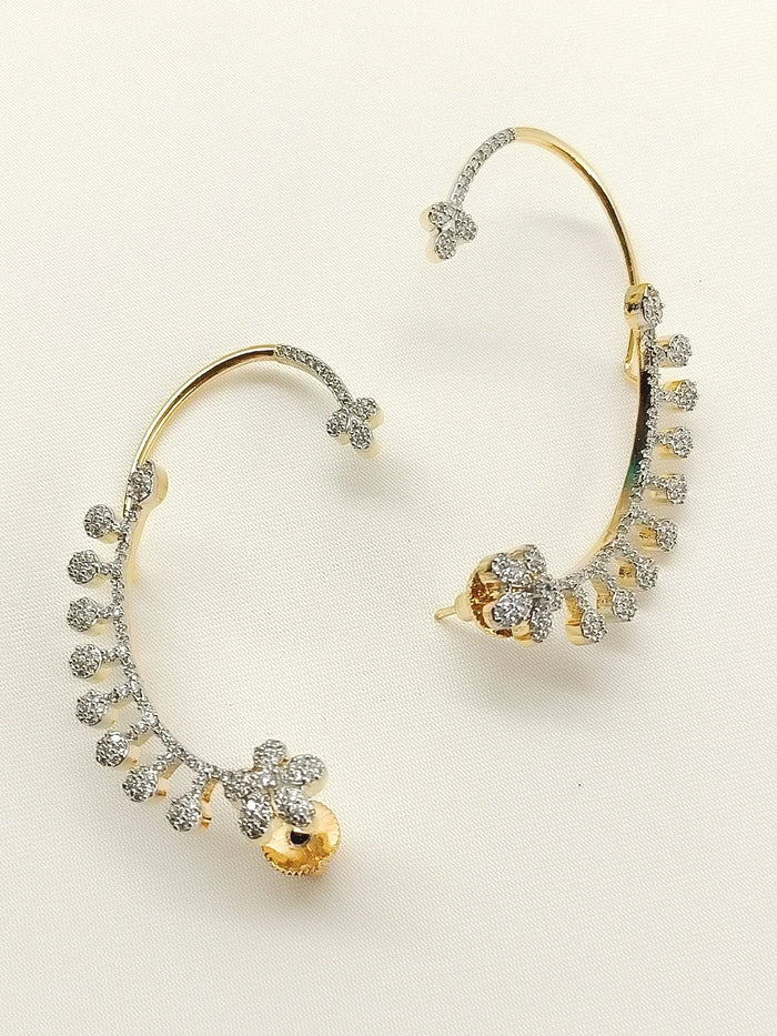 Payal White American Diamond Earrings