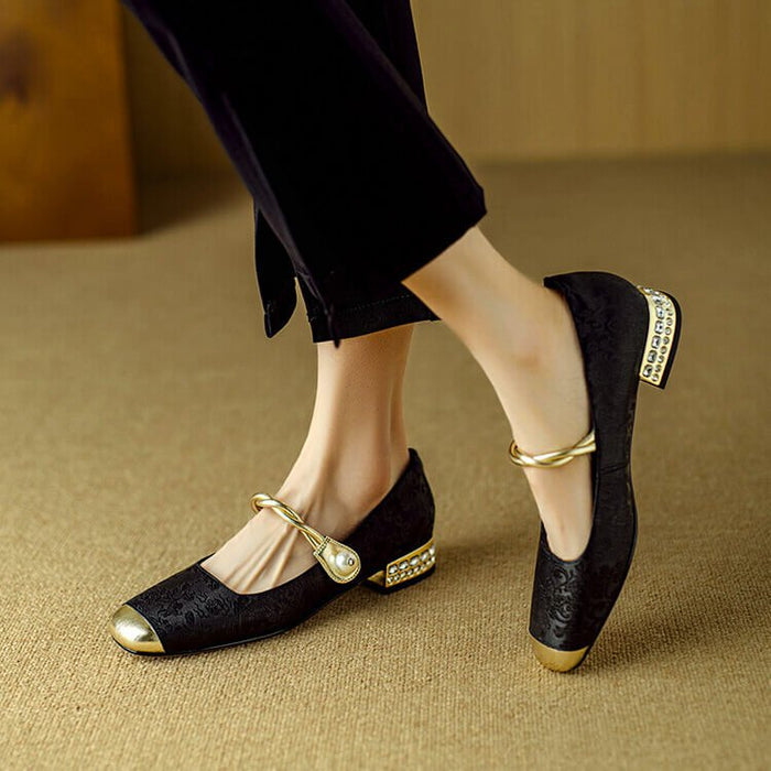Perla Mary Jane Flats  - By Qivii