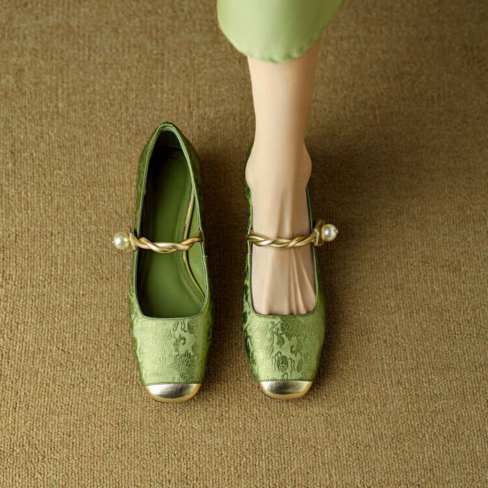 Perla Mary Jane Flats  - By Qivii