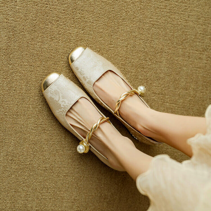 Perla Mary Jane Flats  - By Qivii