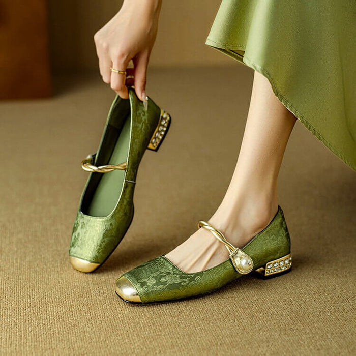 Perla Mary Jane Flats  - By Qivii