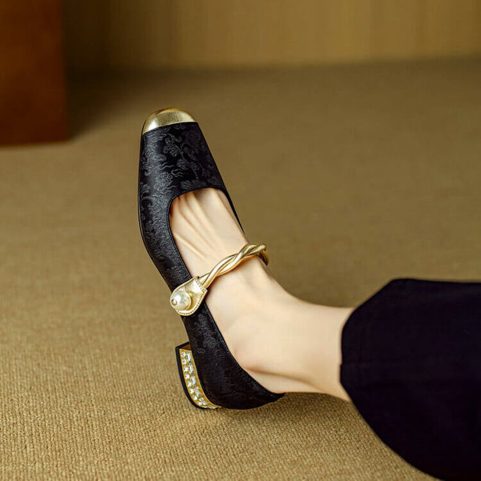 Perla Mary Jane Flats  - By Qivii