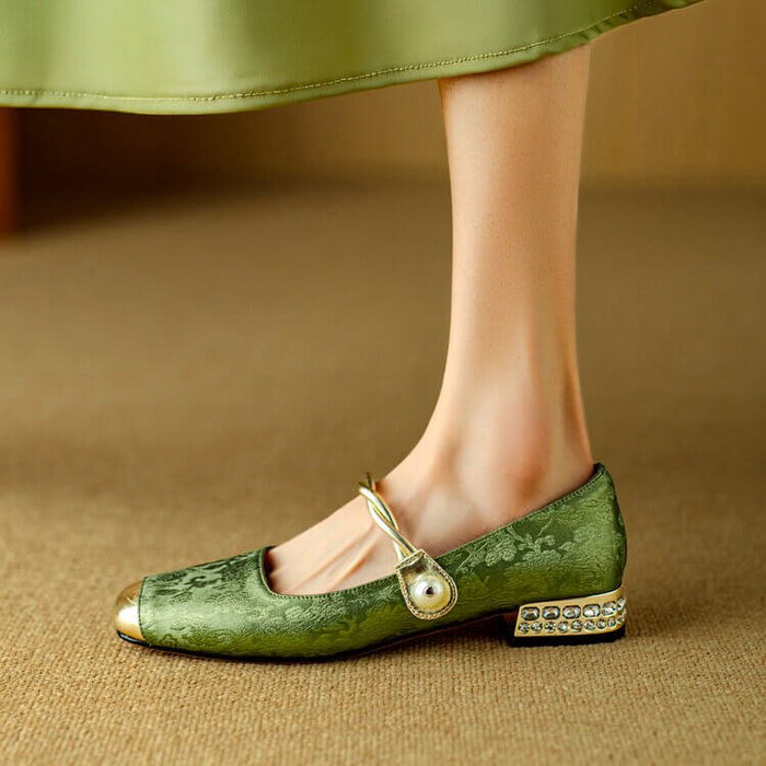 Perla Mary Jane Flats  - By Qivii