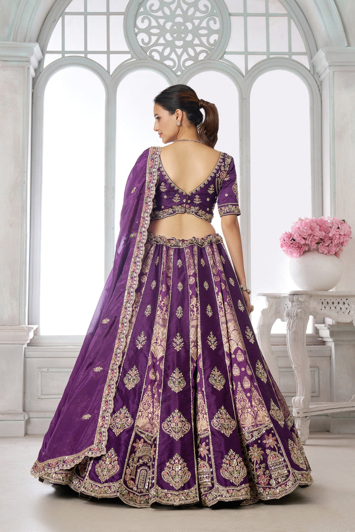 Premium Banarasi Lehenga Choli with Elegant Beads Work