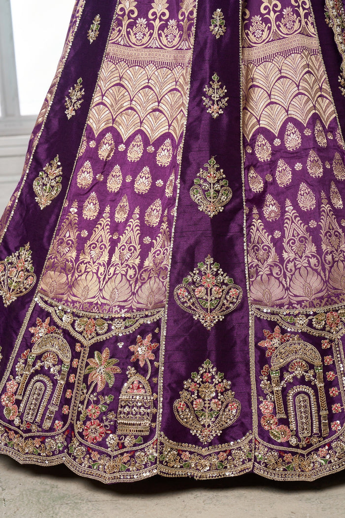 Premium Banarasi Lehenga Choli with Elegant Beads Work