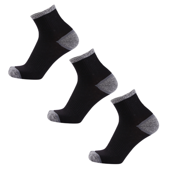 Premium Performance Cotton Quarter Crew Sport Athletic Socks | 3 Pack | 2 Styles | 5 Colors Available The Clique