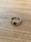 R1563 Black Obsidian Lava Ring