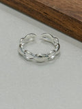 R1687 Goose Egg Hollow Pinky Ring