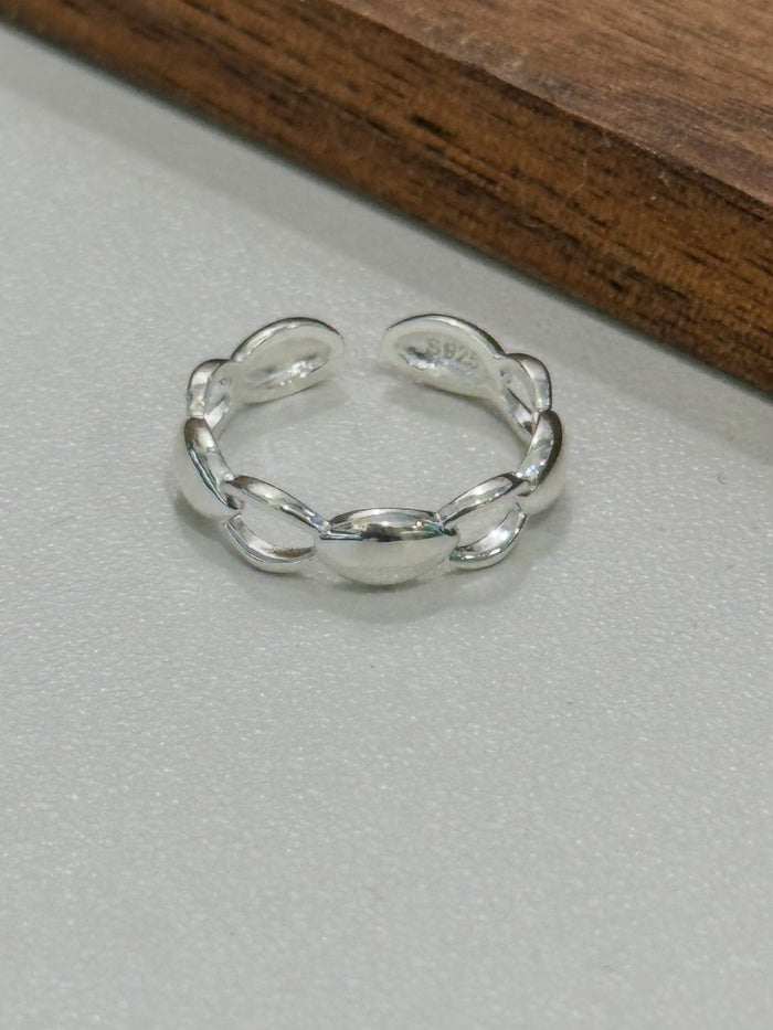 R1687 Goose Egg Hollow Pinky Ring