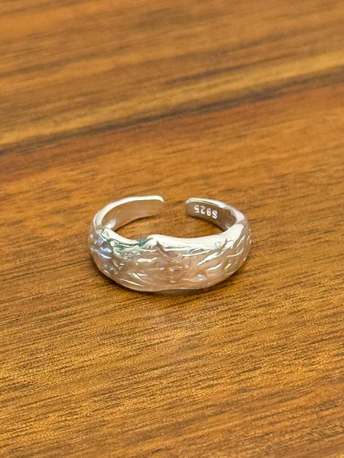 R1719 Irregular Pitted Pinky Ring