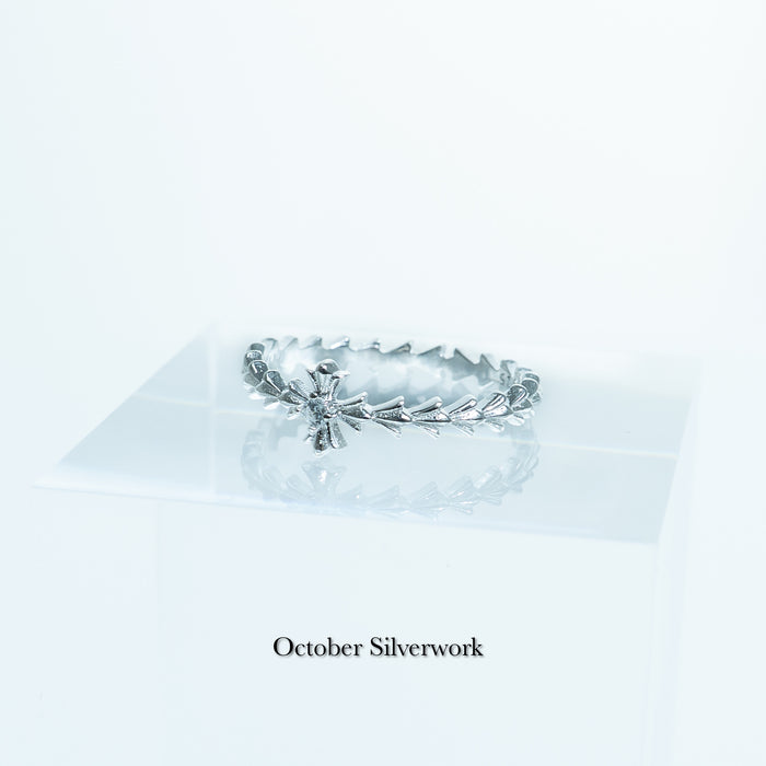 R1797 Cross Zircon Ring