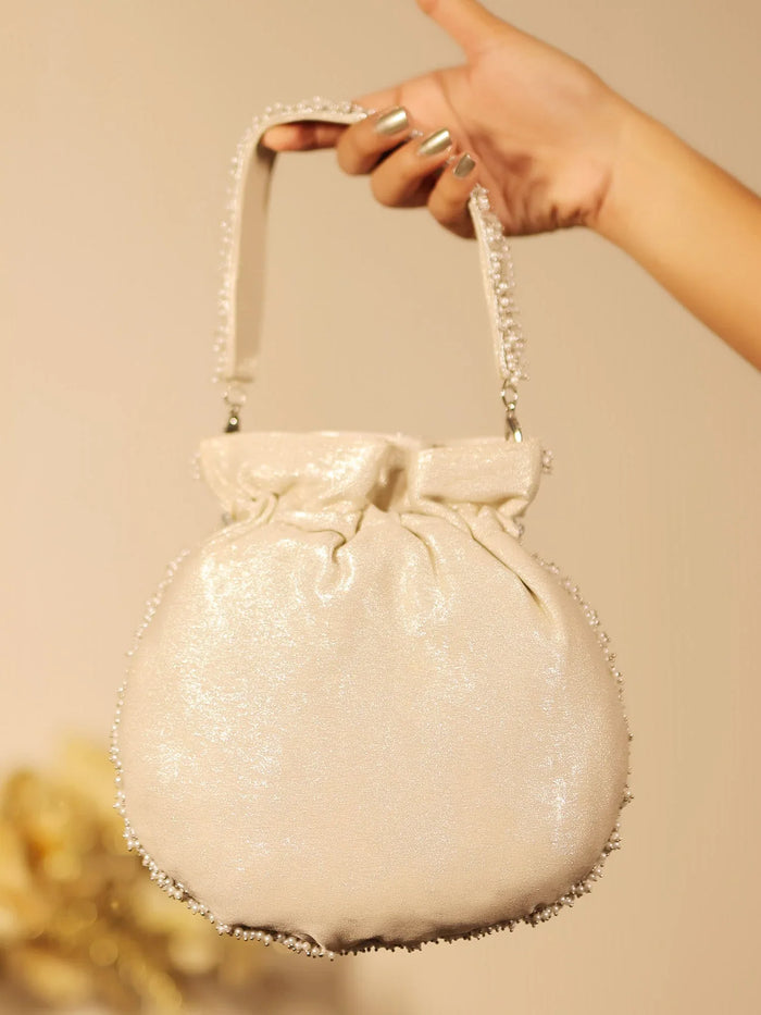 Raelynn Silver Potli Bag