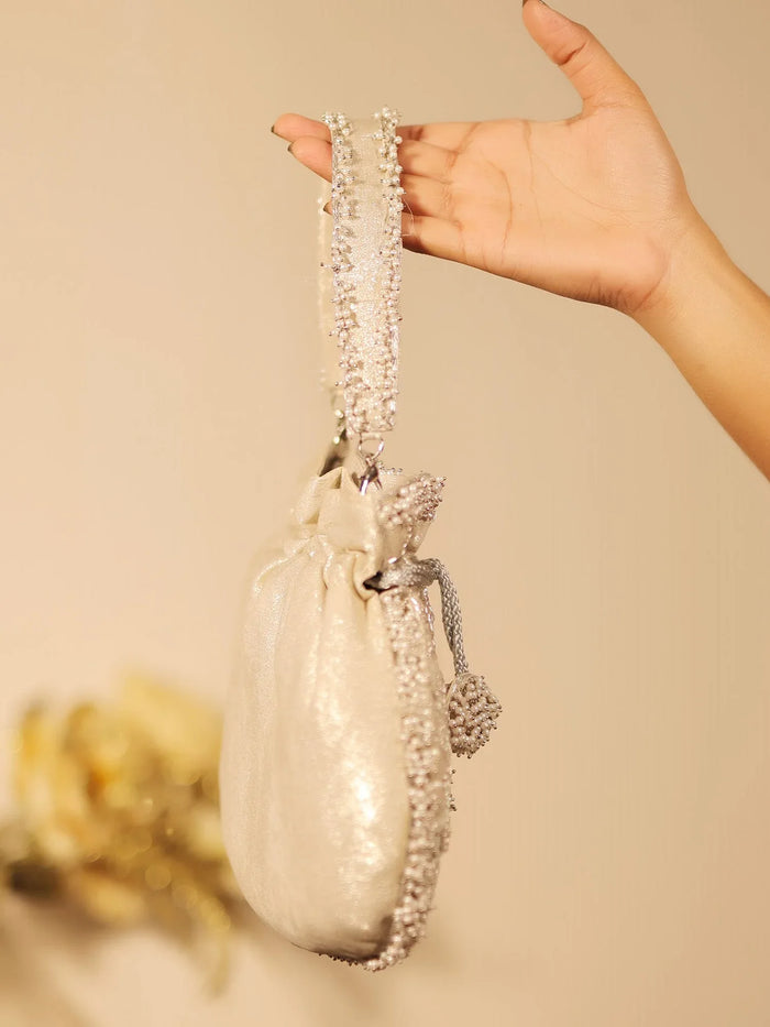 Raelynn Silver Potli Bag