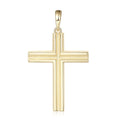 Raised Center Ridge Cross Pendant