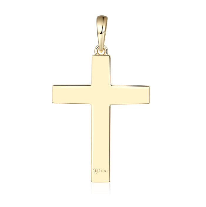 Raised Center Ridge Cross Pendant