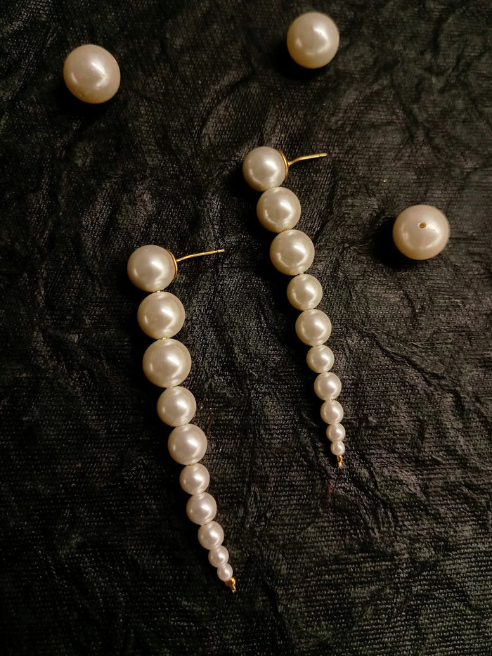 Rayna Long Pearl Earrings