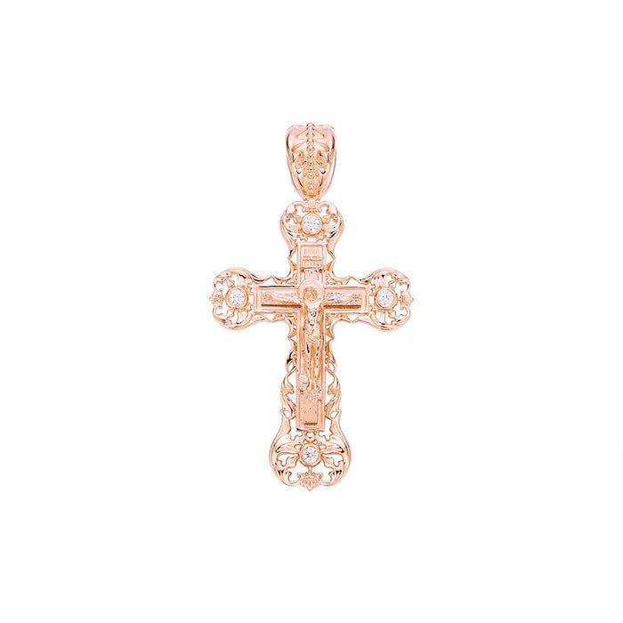 Crucifix Pendant with cz stones-pendant charm-lirysjewelry