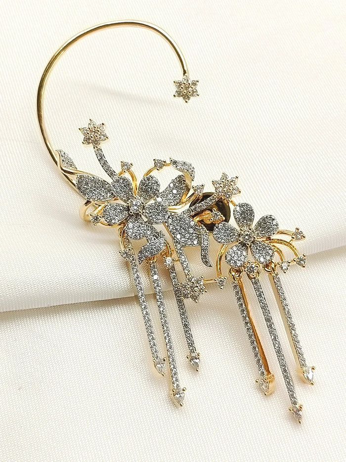 Reha White American Diamond Earrings