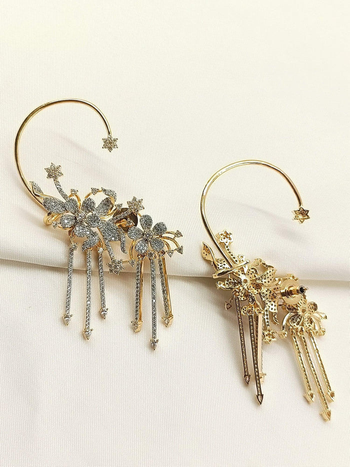 Reha White American Diamond Earrings