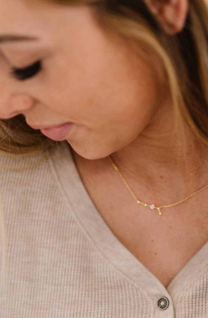 Rhinestone Star Sign Necklace